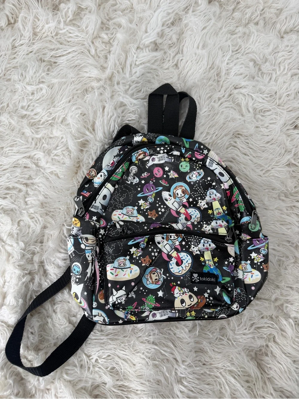 tokidoki Black Space Print Mini Backpack